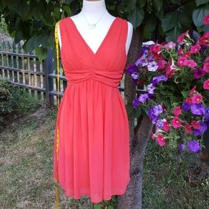 Doe and Rae coral Bridesmaid Dress